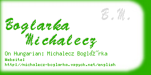 boglarka michalecz business card